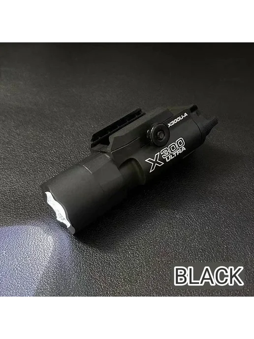 Тактический фонарь X300U-A черный для пейнтбола Black, черный, фото 5