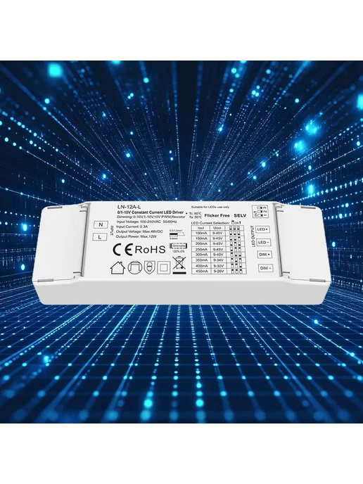 Драйвер LED 0-10В, постоянный ток, димминг без мерцания, вариант, фото 4