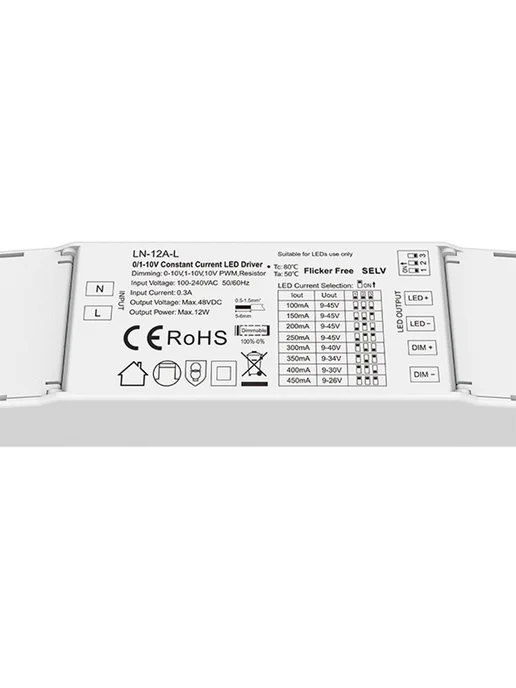 Драйвер LED 0-10В, постоянный ток, димминг без мерцания, вариант, фото 7