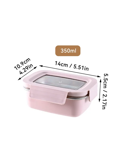 WORTHBUY Ланч-бокс из нержавеющей стали Розовый, Pink 350ML, 350 мл