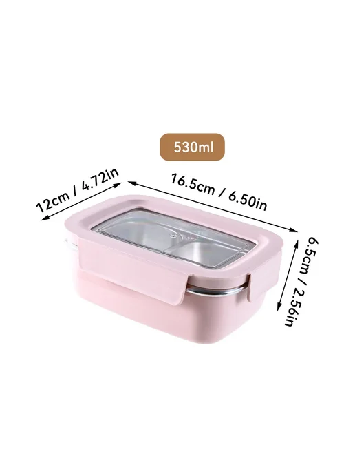 WORTHBUY Ланч-бокс из нержавеющей стали Розовый, Pink 530ml, 530 мл
