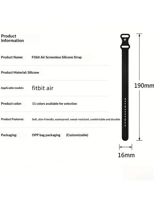 QKX Белый силиконовый ремешок для Fitbit, белый, фото 7