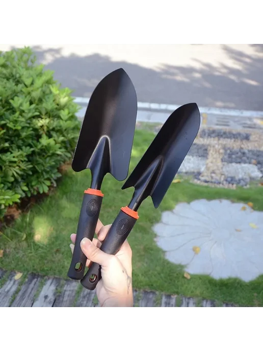 Нет бренда Садовый набор лопат из пластика Черный, Black Two sided hoe, черный, фото 2