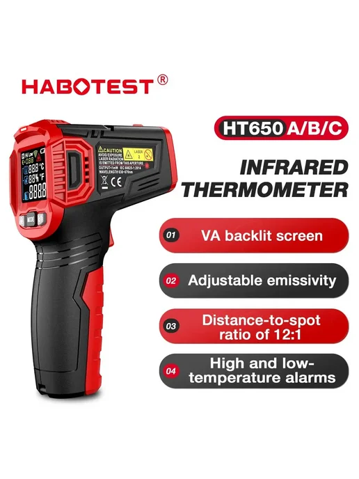 HABOTEST Термометр HT650 HT650B, вариант, фото 2