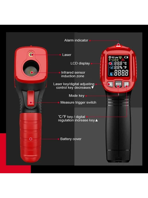 HABOTEST Термометр HT650 HT650B, вариант, фото 5