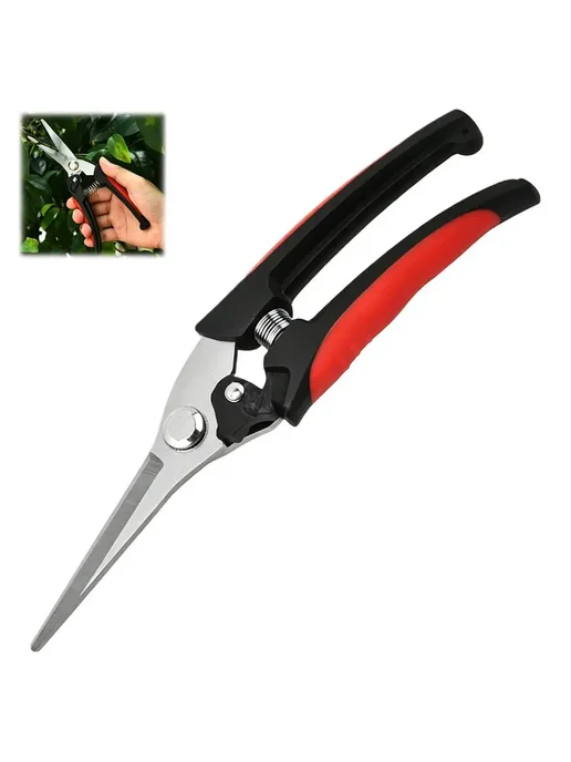 Нет бренда Садовые секаторы Fiskars черные и красные из нержавеющей ст, черный