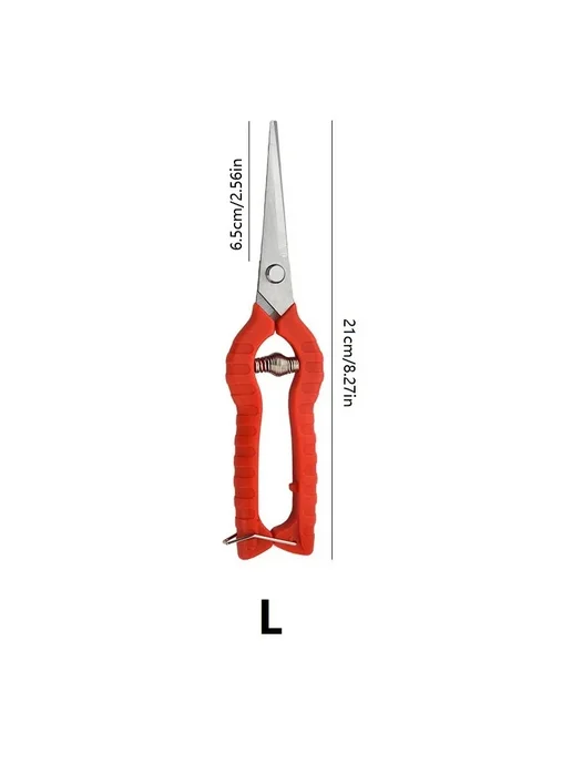 Нет бренда Секатор из нержавеющей стали для сада red L, красный