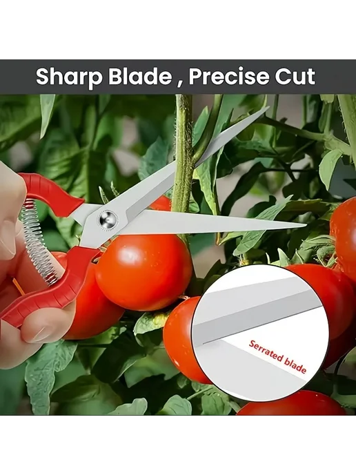 Нет бренда Секатор из нержавеющей стали для сада red L, красный, фото 5