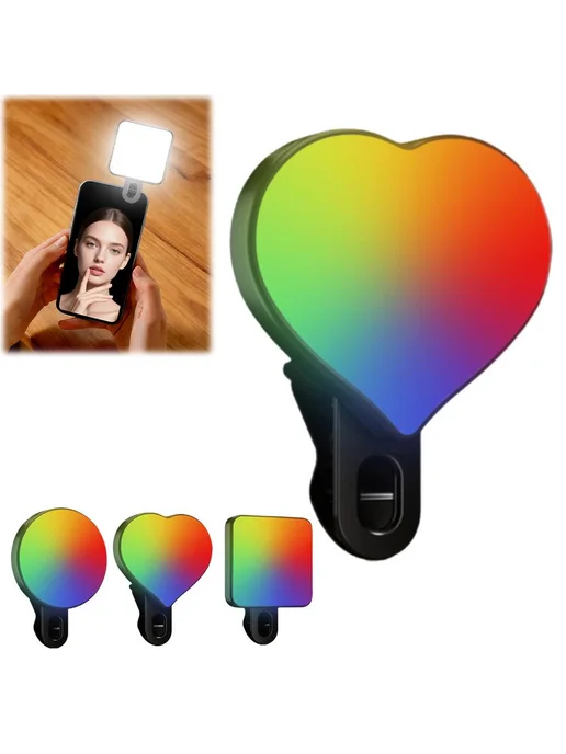RGB-лампа для селфи с тремя режимами цветовой температуры, вариант, фото 2