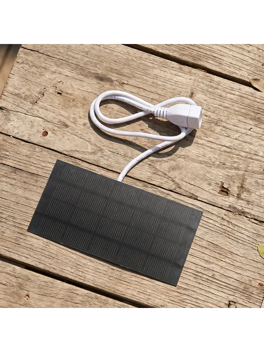 Shunmaii Солнечная панель 1.2W 5V для зарядки телефонов Черн, 1,2 Вт, фото 3