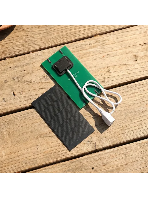 Shunmaii Солнечная панель 1.2W 5V для зарядки телефонов Черн, 1,2 Вт, фото 4
