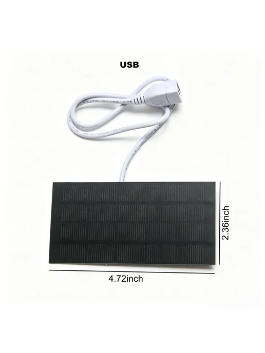 Shunmaii Солнечная панель 1.2W 5V для зарядки телефонов Черн, 1,2 Вт, фото 7