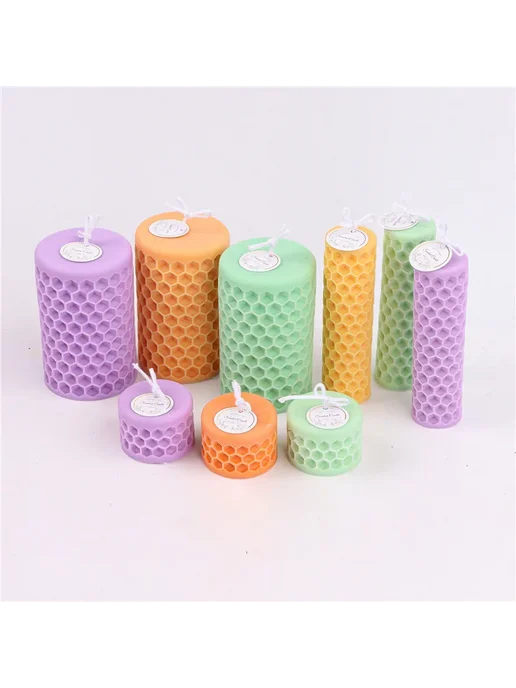 LONTL Формы для свечей 3D сотовый цилиндр Silicone C, вариант, фото 4
