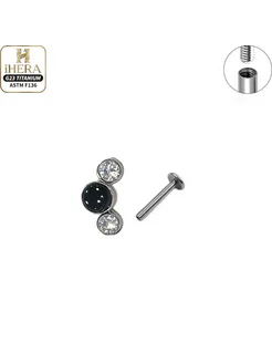 Нет бренда Лабрет из титана ASTM F136, серый, (16G)1.2X12mm