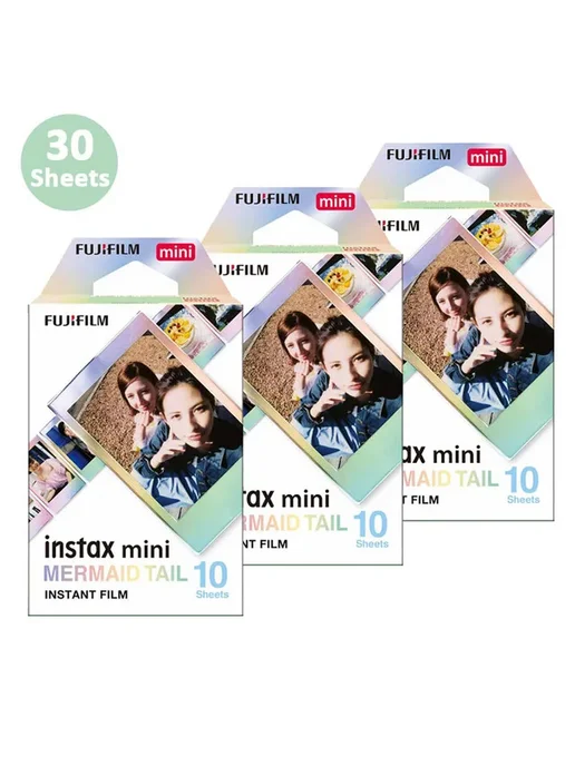 FUJIFILM Пленка Instax Mini Mermaid Tail, 20 листов, 30 листов, в упаковке 50 г