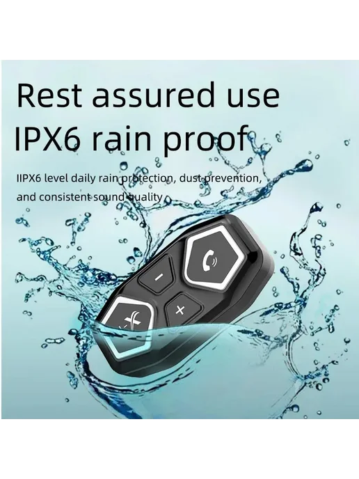 XINOWY Bluetooth-гарнитура X11 мотоциклетная Водонепроницаемая IPX6, черный, фото 7