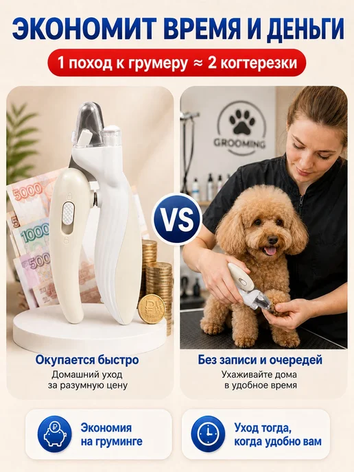 Когтерезка для кошек с подсветкой и ограничителем, ножницы и, вариант, фото 3
