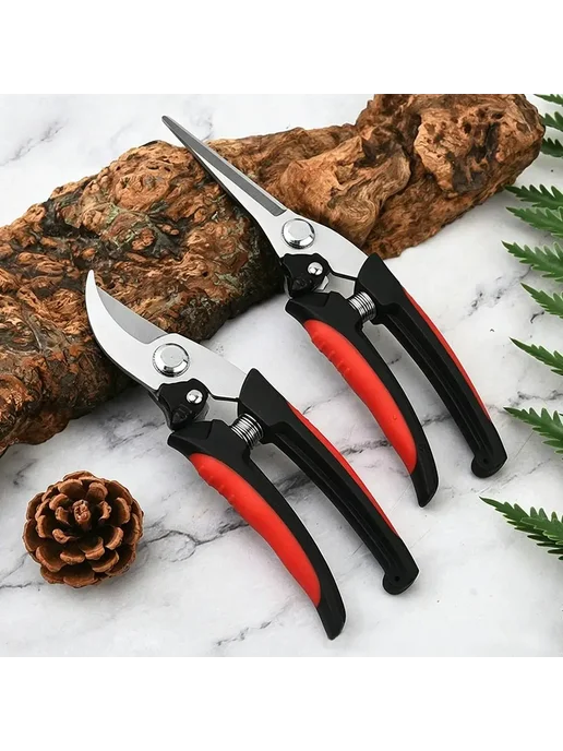Нет бренда Садовые секаторы Black+Decker черный красный B, черный, фото 2
