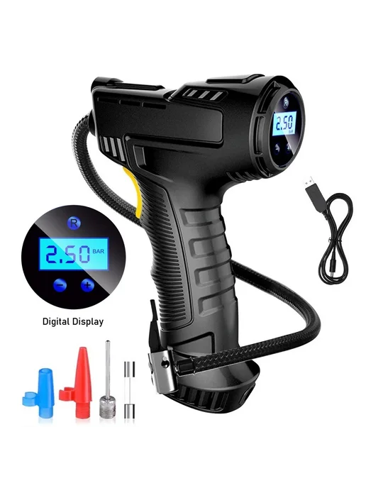 Нет бренда Автомобильный компрессор 120 Вт Wireless USB Digital, 120 Вт
