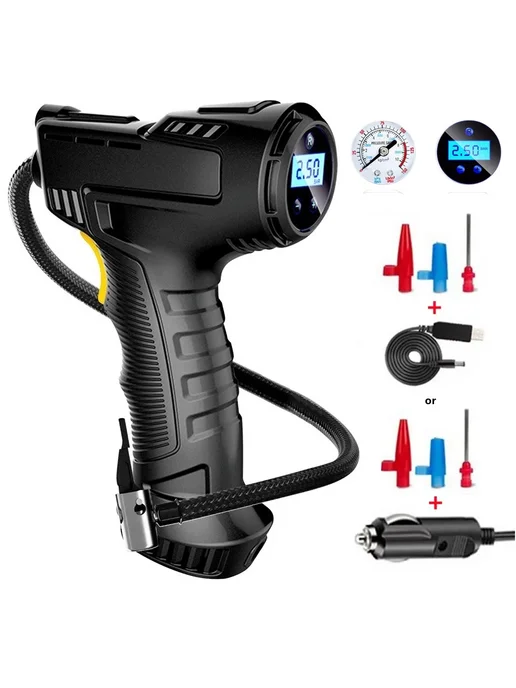 Нет бренда Автомобильный компрессор 120 Вт Wireless USB Digital, 120 Вт, фото 2