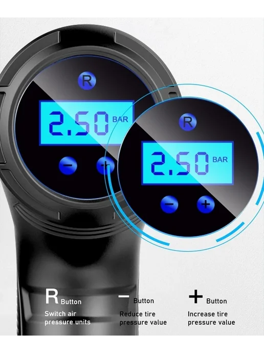 Нет бренда Автомобильный компрессор 120 Вт Wireless USB Digital, 120 Вт, фото 3