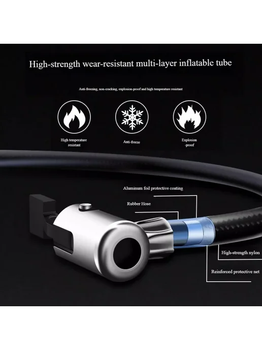Нет бренда Автомобильный компрессор 120 Вт Wireless USB Digital, 120 Вт, фото 5