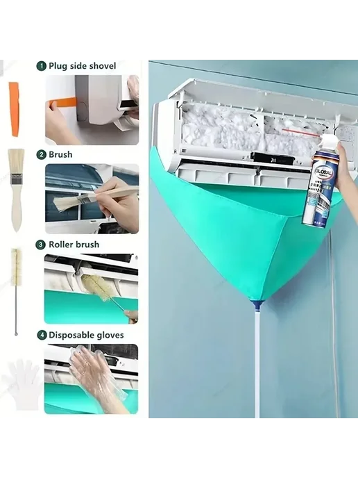 Нет бренда Водонепроницаемый чехол для кондиционера Green Blue 2м Pipe, 2 м, фото 2