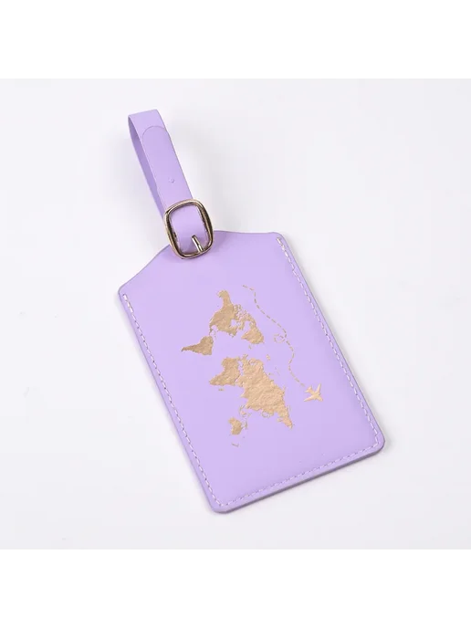 Нет бренда Бирка для багажа из искусственной кожи, Purple, фиолетовый