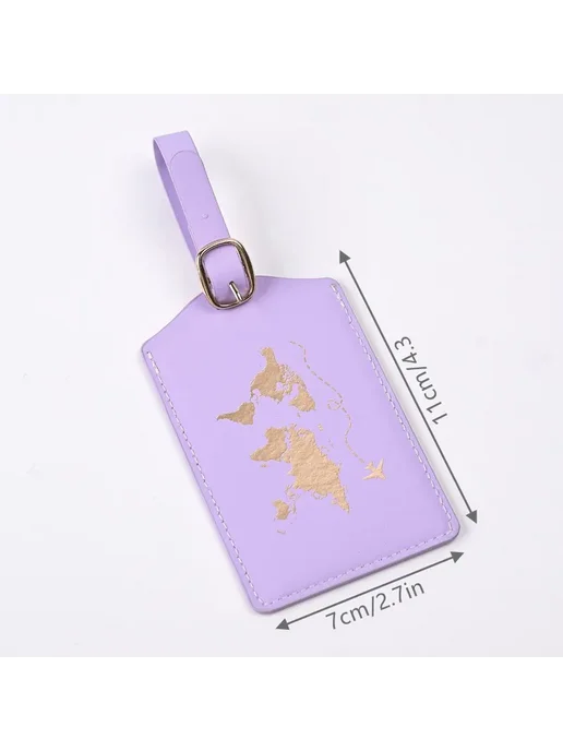 Нет бренда Бирка для багажа из искусственной кожи, Purple, фиолетовый, фото 3