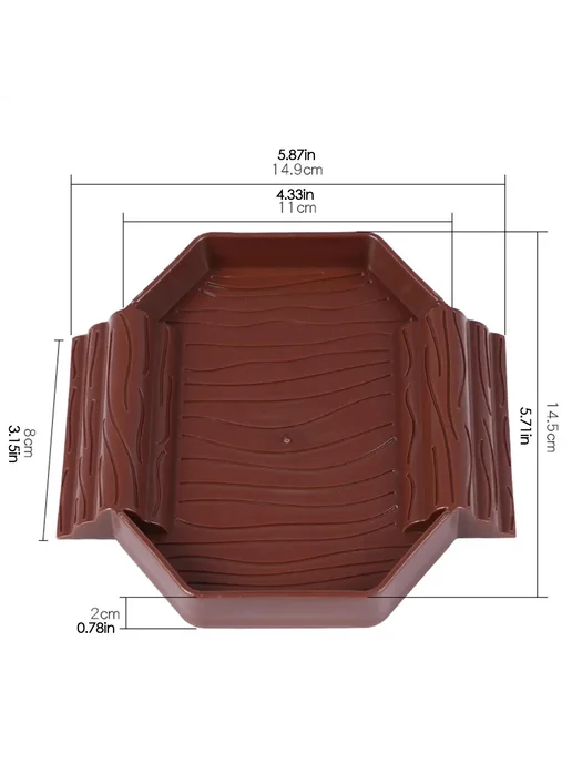 Нет бренда Противоскользящая миска для черепах Red Brown, красный, фото 7