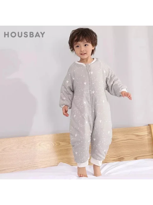 HOUSBAY Зимний спальный мешок для детей 1-4 года с цветочным, вариант, фото 2