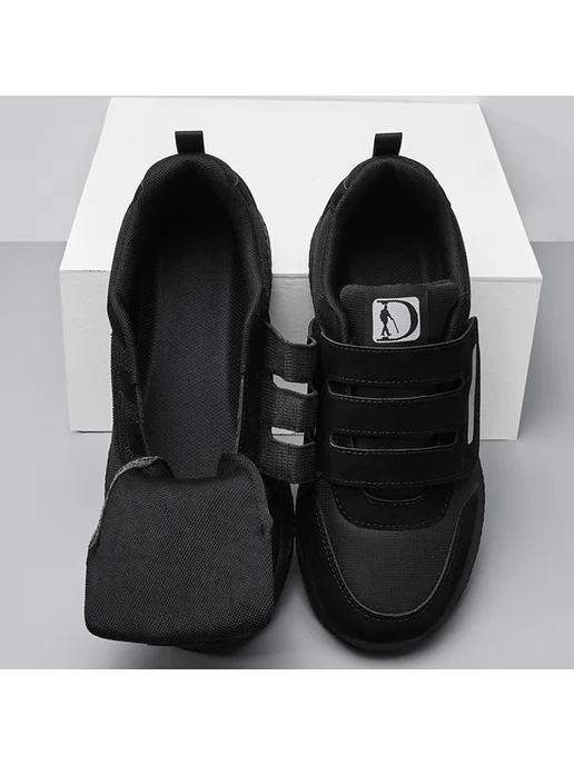 Обувь для диабета slip-on для слабженных ног, антипроскользя, черный