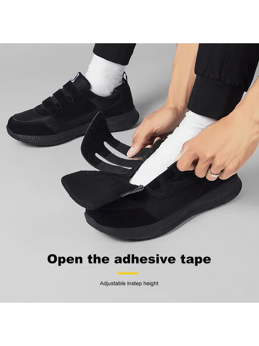 Обувь для диабета slip-on для слабженных ног, антипроскользя, черный, фото 8