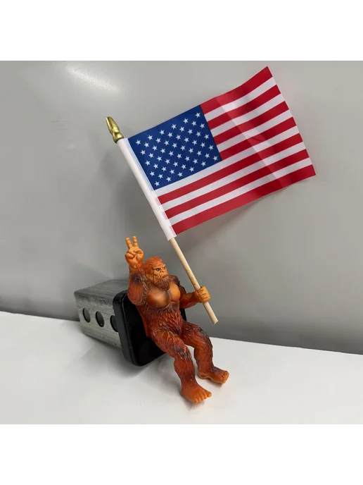 Флаг США на фаркопе 2" Для авто и подарок, вариант, фото 3