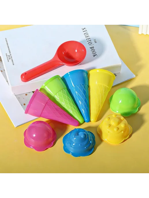 Имитация конусов для мороженого, песочная игрушка, 9 шт, 9 шт, фото 8