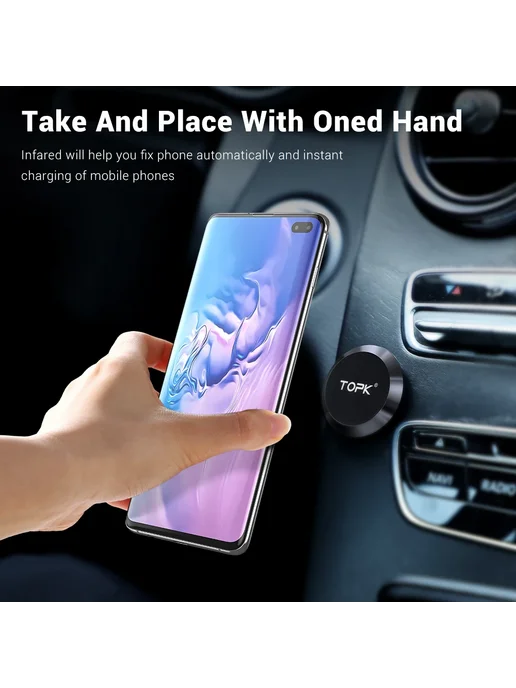 TOPK Магнитный автодержатель для телефона 2-Pack, вариант, фото 2