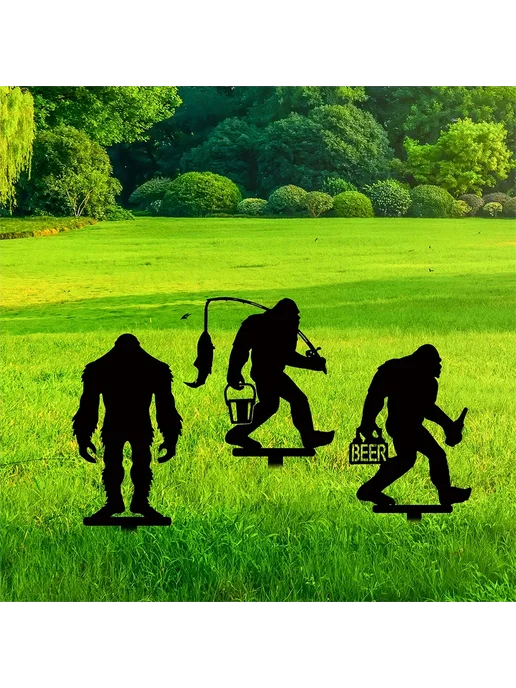 Нет бренда Декоративные металлические садовые колышки Bigfoot 3 шт. TY-, 3 шт, в упаковке 510 г, фото 3