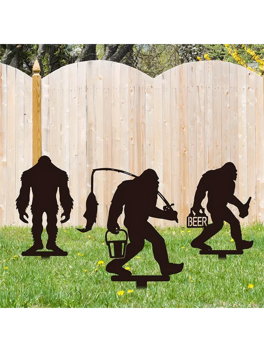 Нет бренда Декоративные металлические садовые колышки Bigfoot 3 шт. TY-, 3 шт, в упаковке 510 г, фото 5