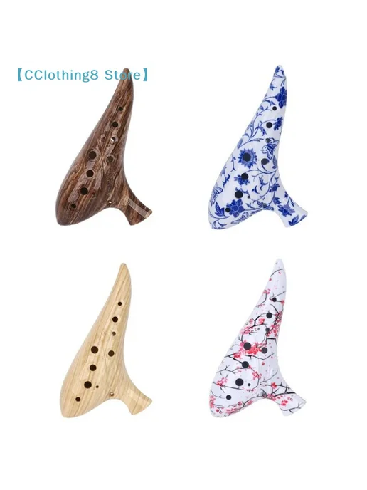 Нет бренда Окарина Alto C из смолы, коричневая, 12 отверстий, коричневый, фото 7