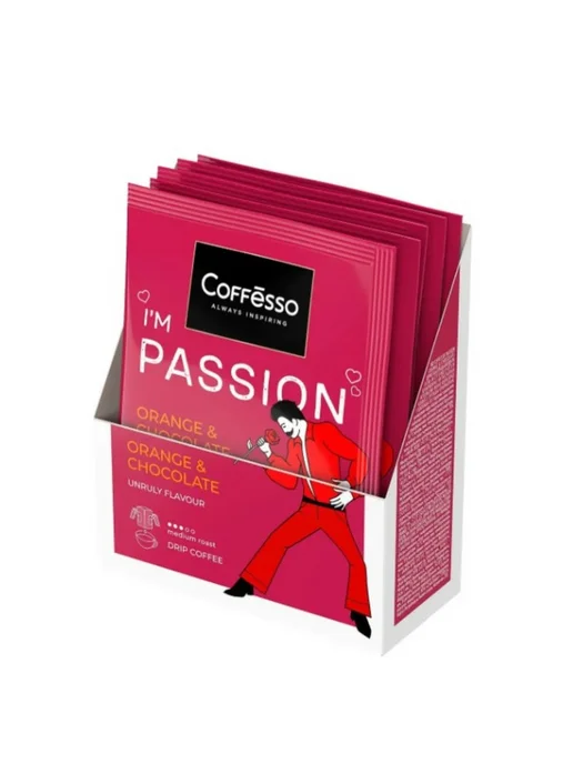 COFFESSO Кофе молотый Passionсо аромат красного апельсина, 5 пак, с ароматом 6 уп, фото 3