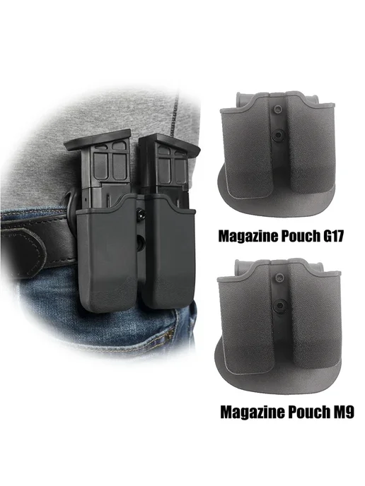 Нет бренда Двойной подсумок для магазина Glock 17, Beretta M9, M92, USP, вариант, фото 2