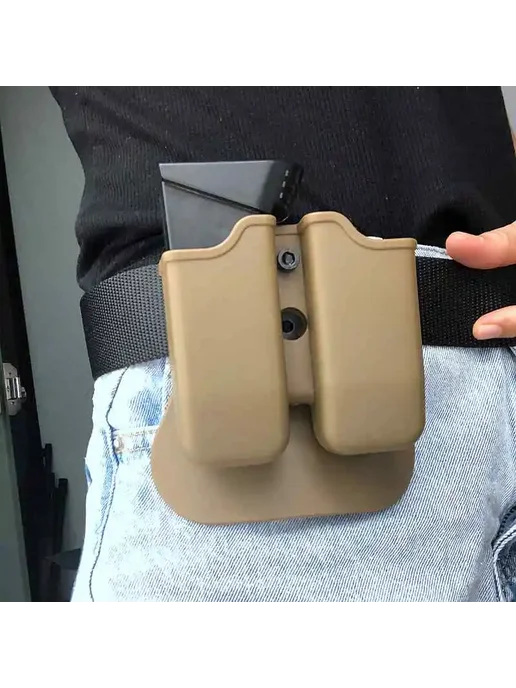 Нет бренда Двойной подсумок для магазина Glock 17, Beretta M9, M92, USP, вариант, фото 6