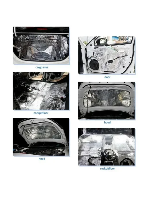 Автомобильный Звукоизоляционный Мат 5 10 Мм 200x50 См, Акуст, 200x50 см, фото 4