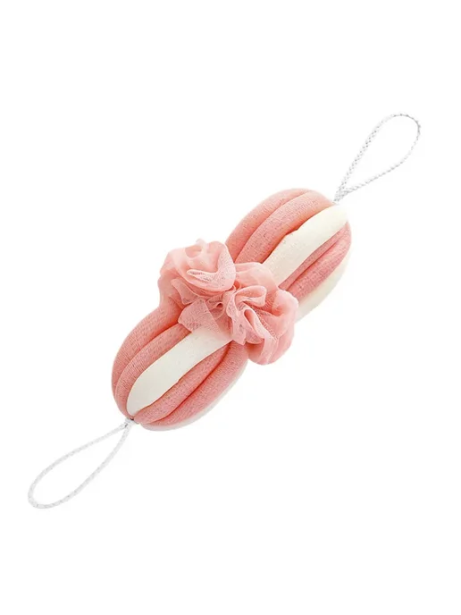 Нет бренда Мочалка для душа с губкой, pink, розовый, фото 6