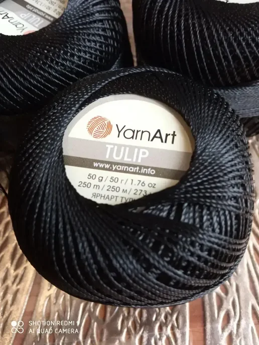 Yarnart Пряжа для вязания YarnArt Tulip Цвет черный (400) упаковкой…, черный, фото 4