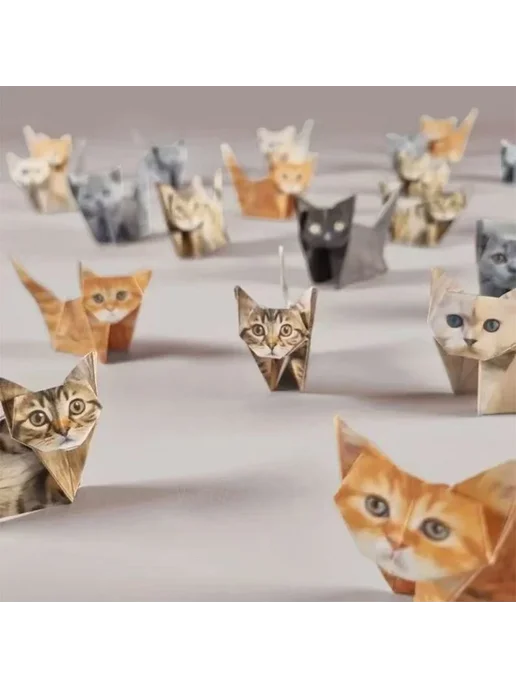 Нет бренда Набор для оригами "Животные" 50 листов cats, вариант, фото 4