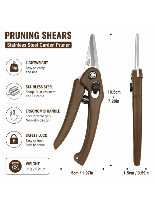 Нет бренда Садовые секаторы Sharp SK5 из нержавеющей стали YMJZH02703, зеленый, фото 7