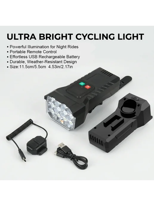 BALDR Велофонарь задний красный, 12 LED, красный, фото 3