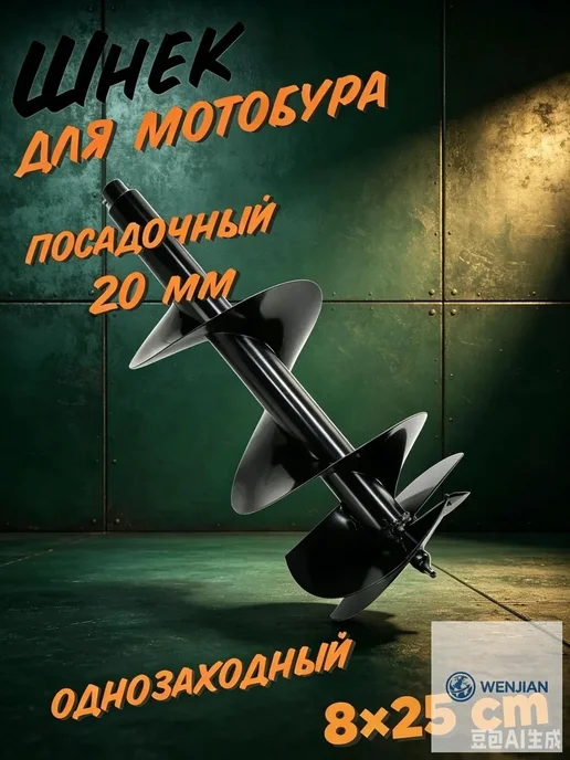 Шнек для мотобура 250х80, 250x80