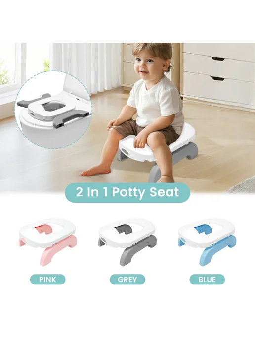 Нет бренда Портативный горшок Go 2-в-1 Белый, grey, розовый, фото 3